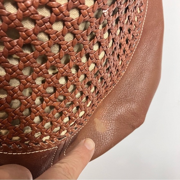 Cole Haan woven leather hobo bag shoulder bag large size - Picture 5 of 10